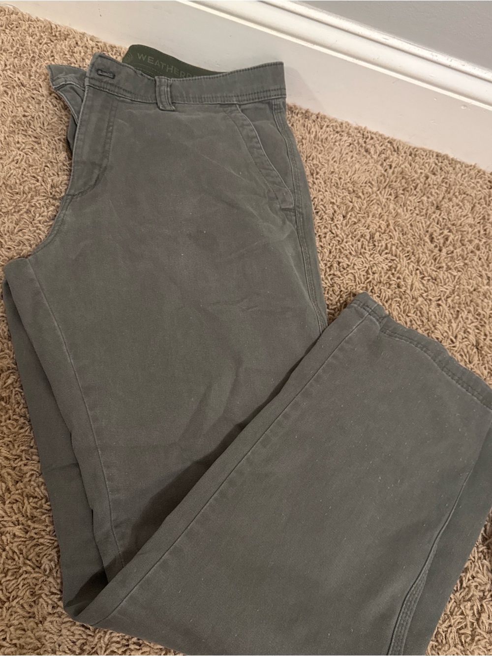 Weatherproof Men's Olive Chino Pants